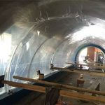 Acuario grande personalizado plasticos túnel acrílico proyecto.
